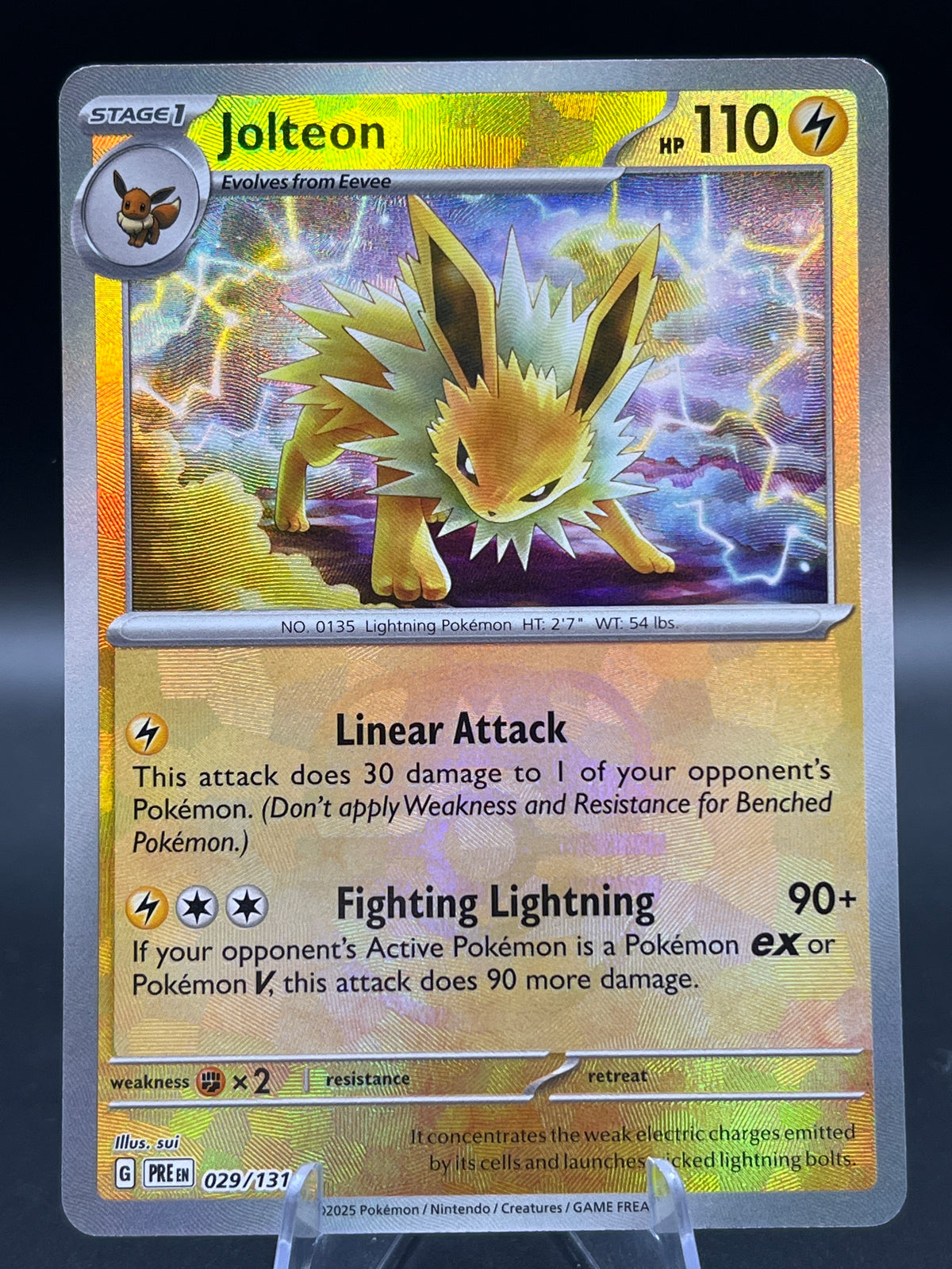 Pokémon TCG: 2025 Jolteon (Master Ball Pattern) 029/131 - SV: Prismatic Evolutions