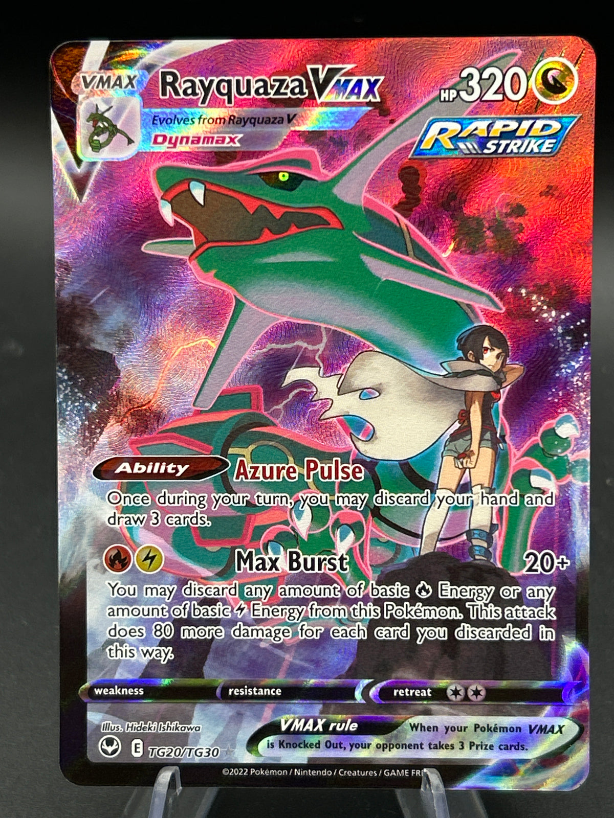 Pokémon TCG: 2022 Rayquaza VMAX TG20/TG30 SWSH: Silver Tempest Trainer Gallery