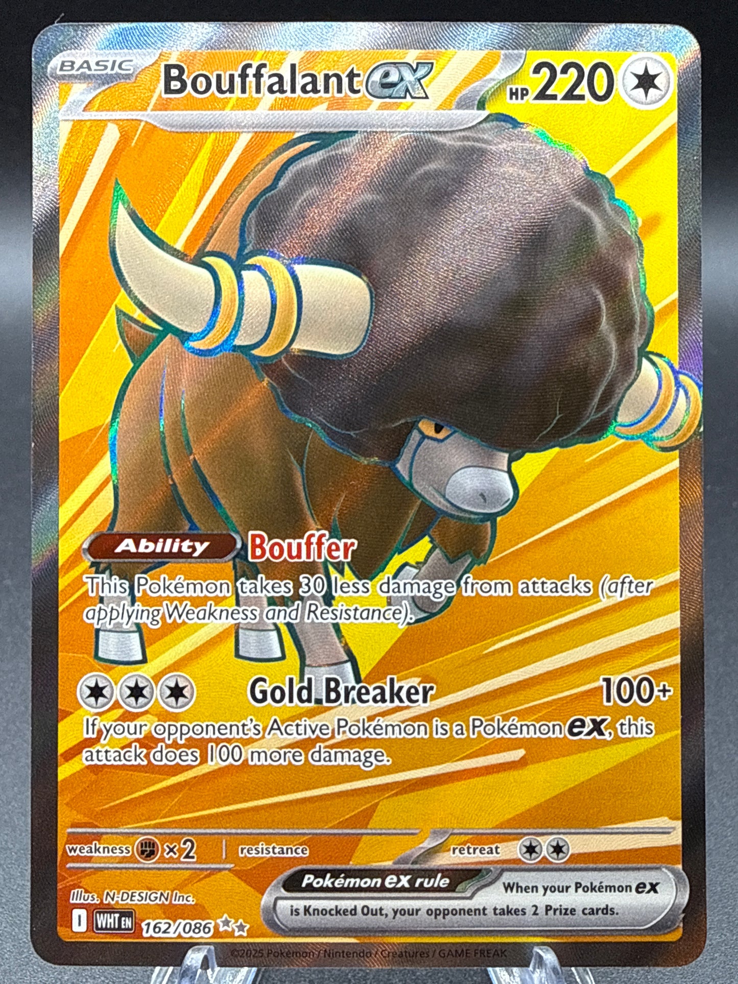 Pokémon TCG: 2025 Bouffalant ex - 162/086 - SV: White Flare