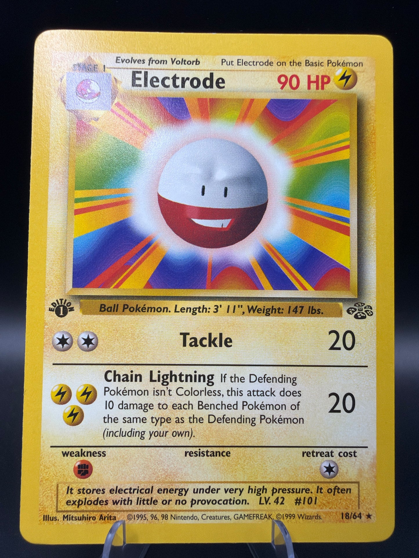 Pokémon TCG: 1999 1st Edition Electrode 18/64 Jungle