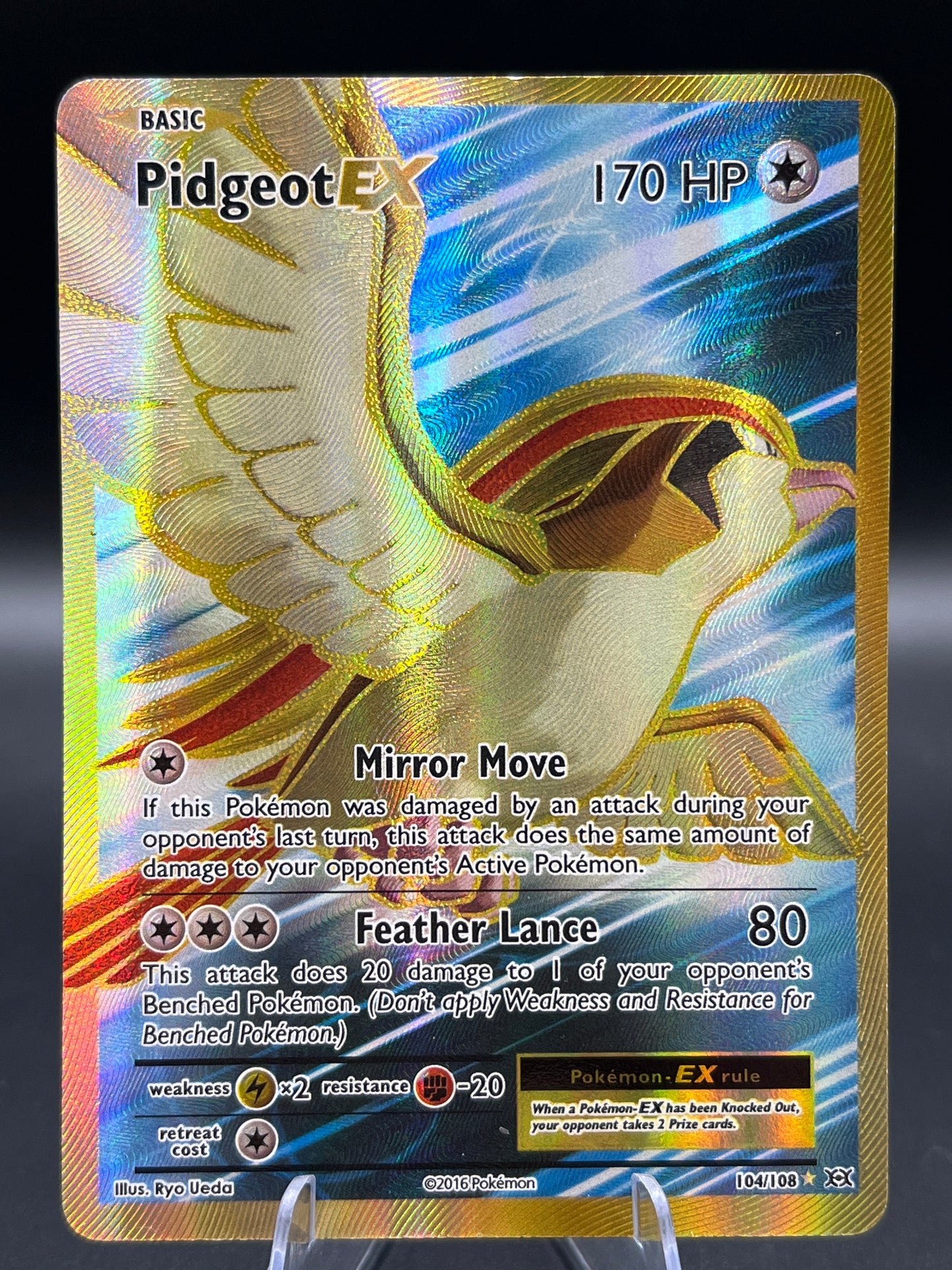 Pokémon TCG: 2016 Pidgeot EX 104/108 XY: Evolutions