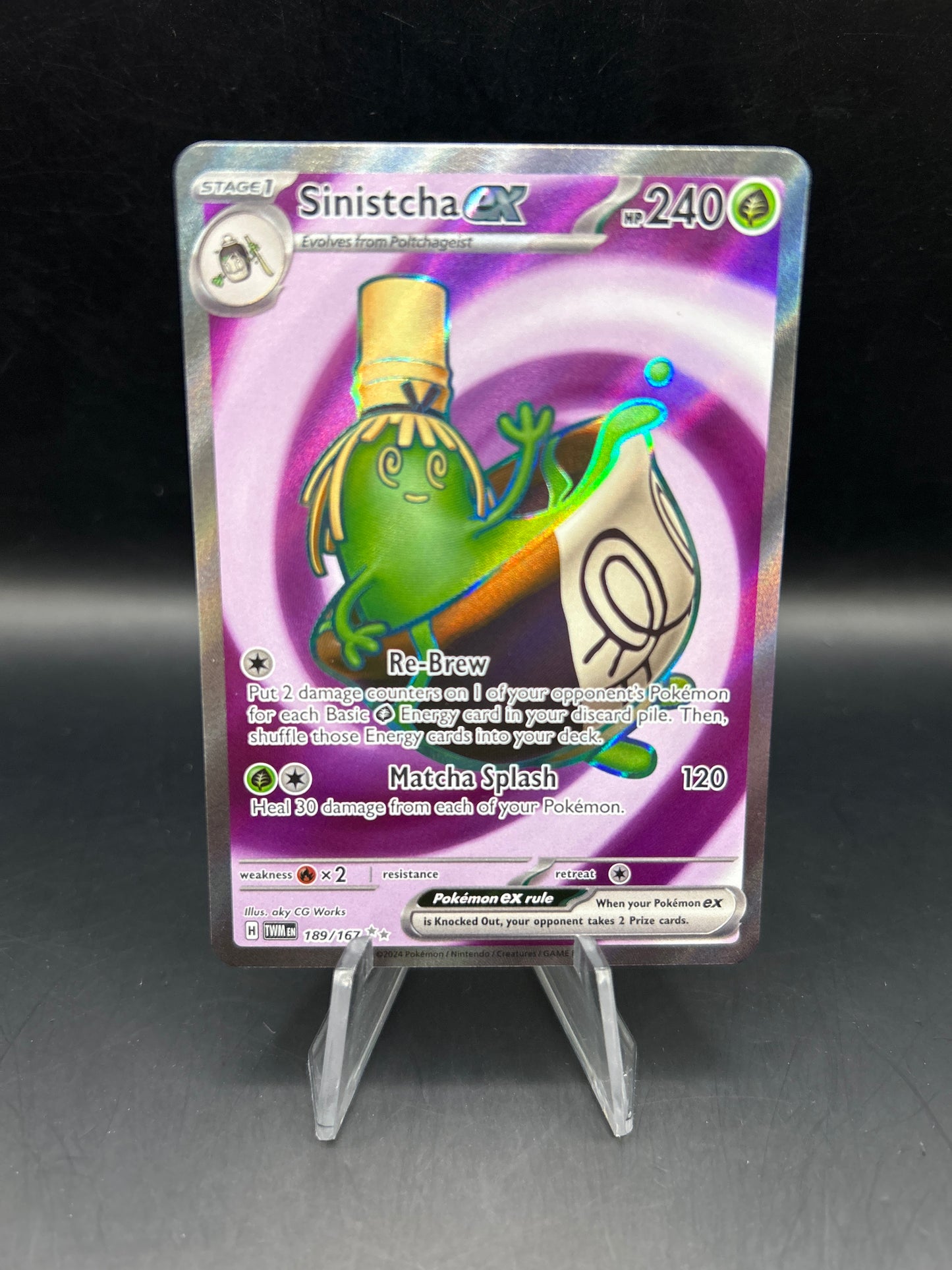 Pokémon TCG: 2024 Sinistcha ex 189/167 SV: Twilight Masquerade