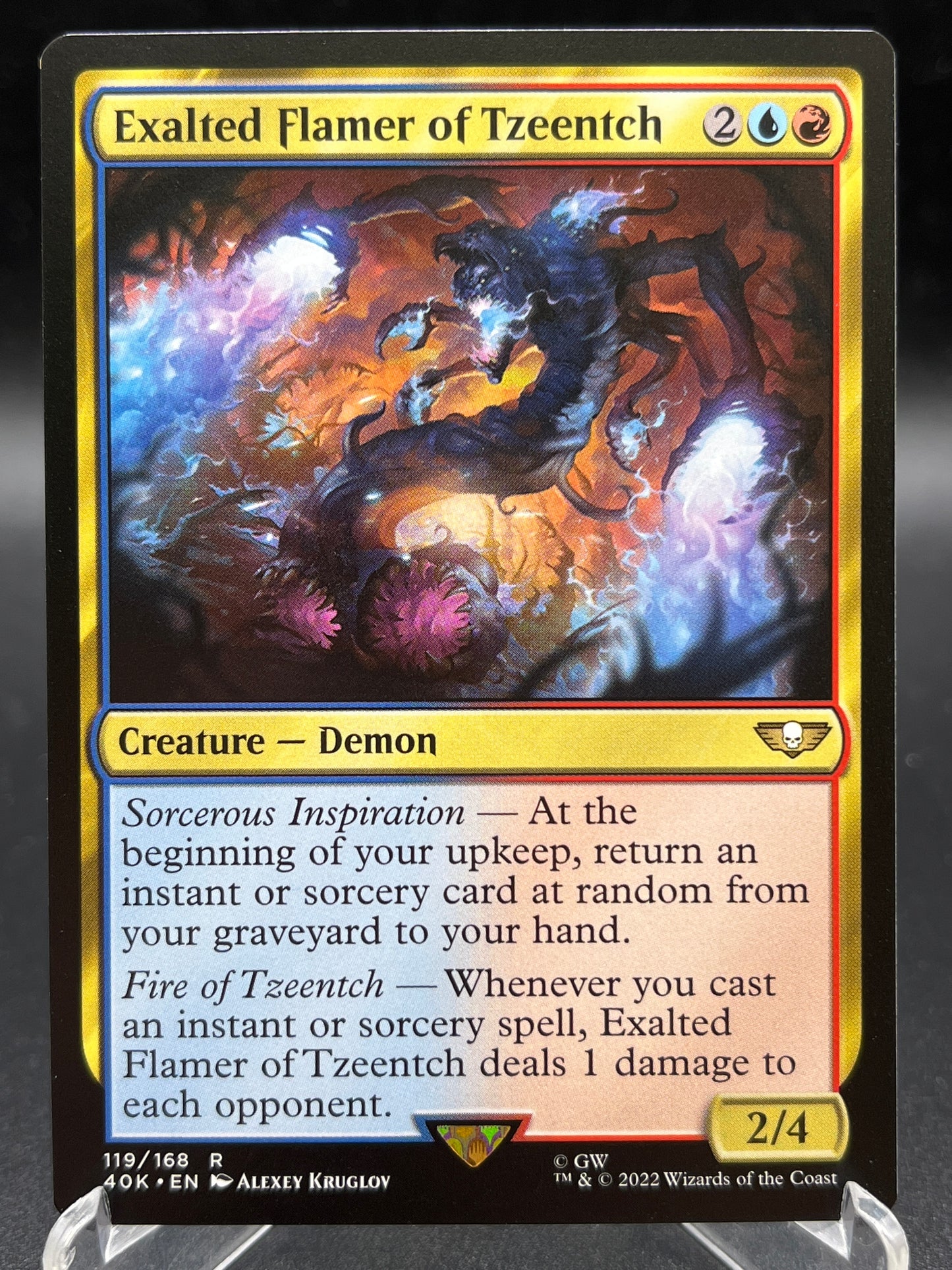 MTG TCG: Exalted Flamer of Tzeentch 119/168 R - Universes Beyond: Warhammer 40,000
