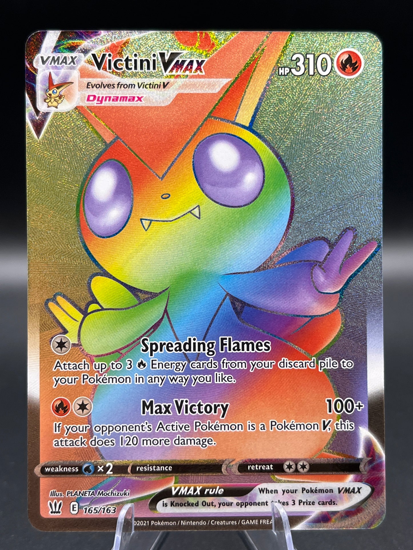 Pokémon TCG: 2021 Victini VMAX - 165/163 - SWSH05: Battle Styles
