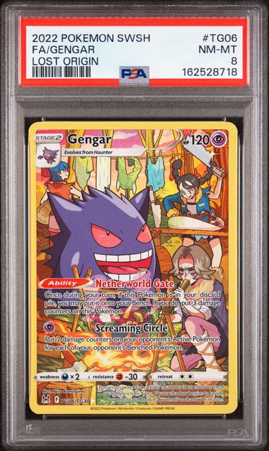 PSA 8 Pokémon TCG: 2022 Gengar TG06/TG30 SWSH: Lost Origin Trainer Gallery