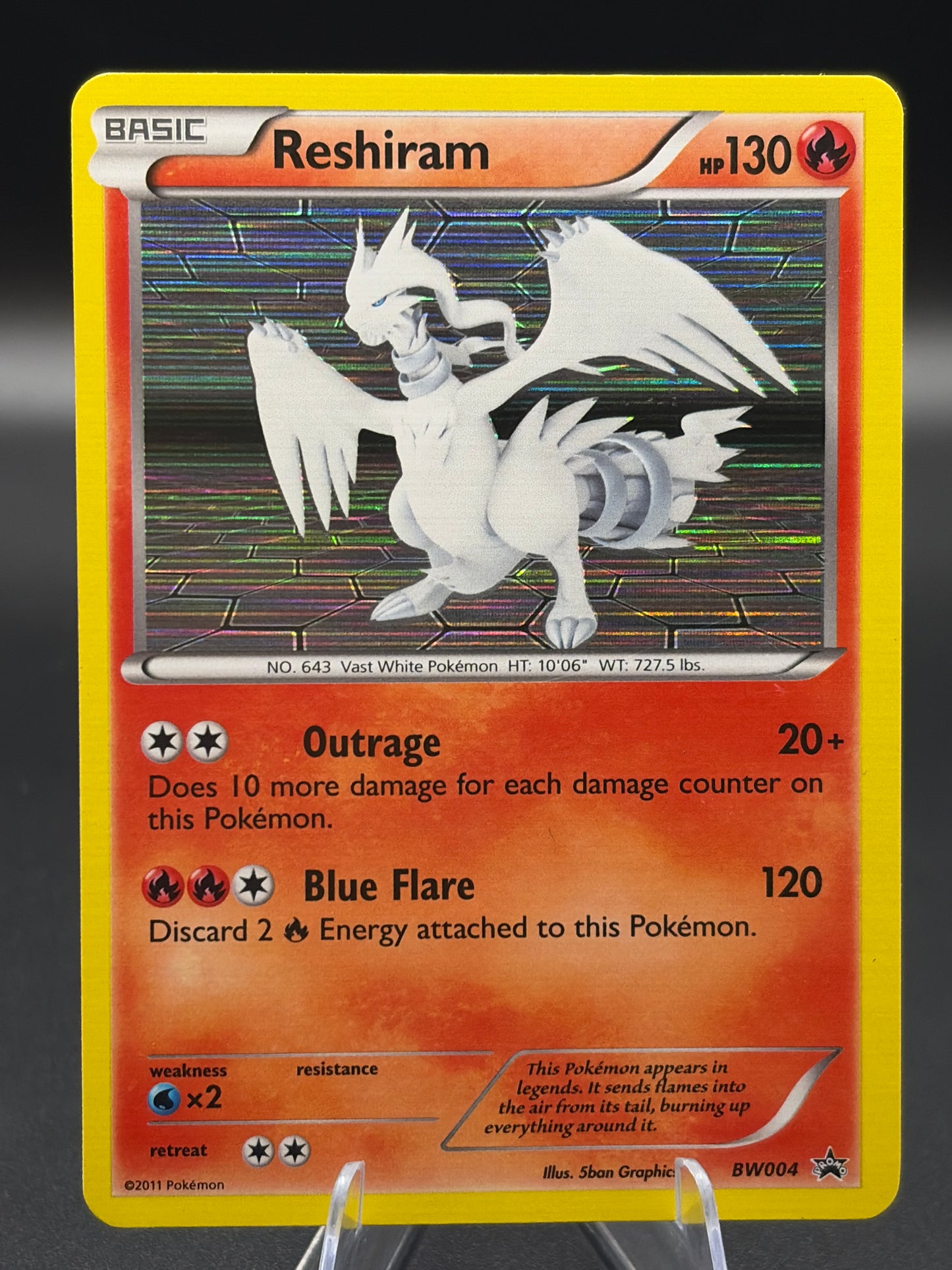 Pokémon TCG: 2011 Reshiram - BW004 - Black and White Promos (PR)