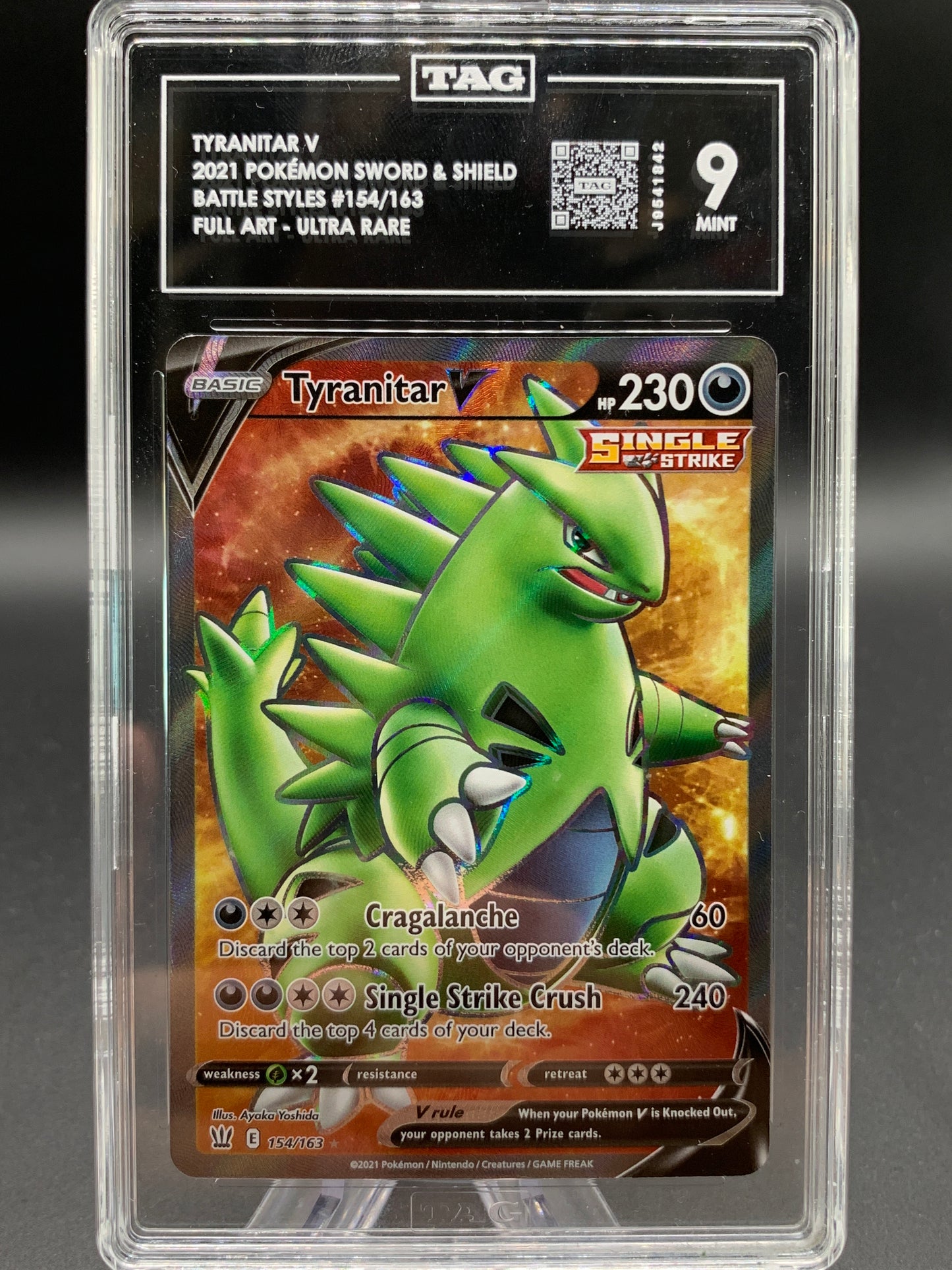 TAG 9 Pokémon TCG: 2021 Tyranitar V - 154/163 - SS: Battle Styles