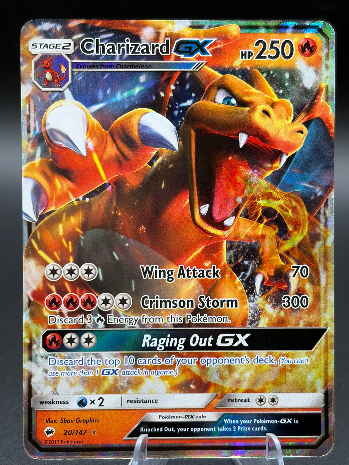 Pokémon TCG: 2017 Charizard GX - 20/147 - SM: Burning Shadows NM