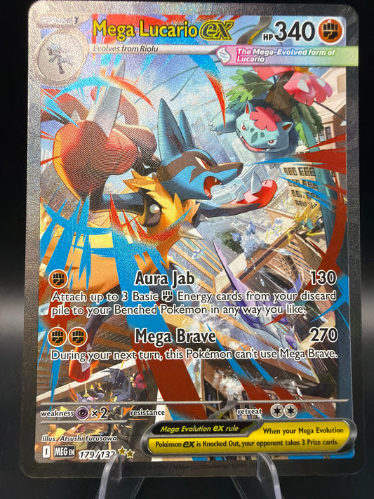 Pokémon TCG: 2025 Mega Lucario ex 179/132 MEG: Mega Evolution