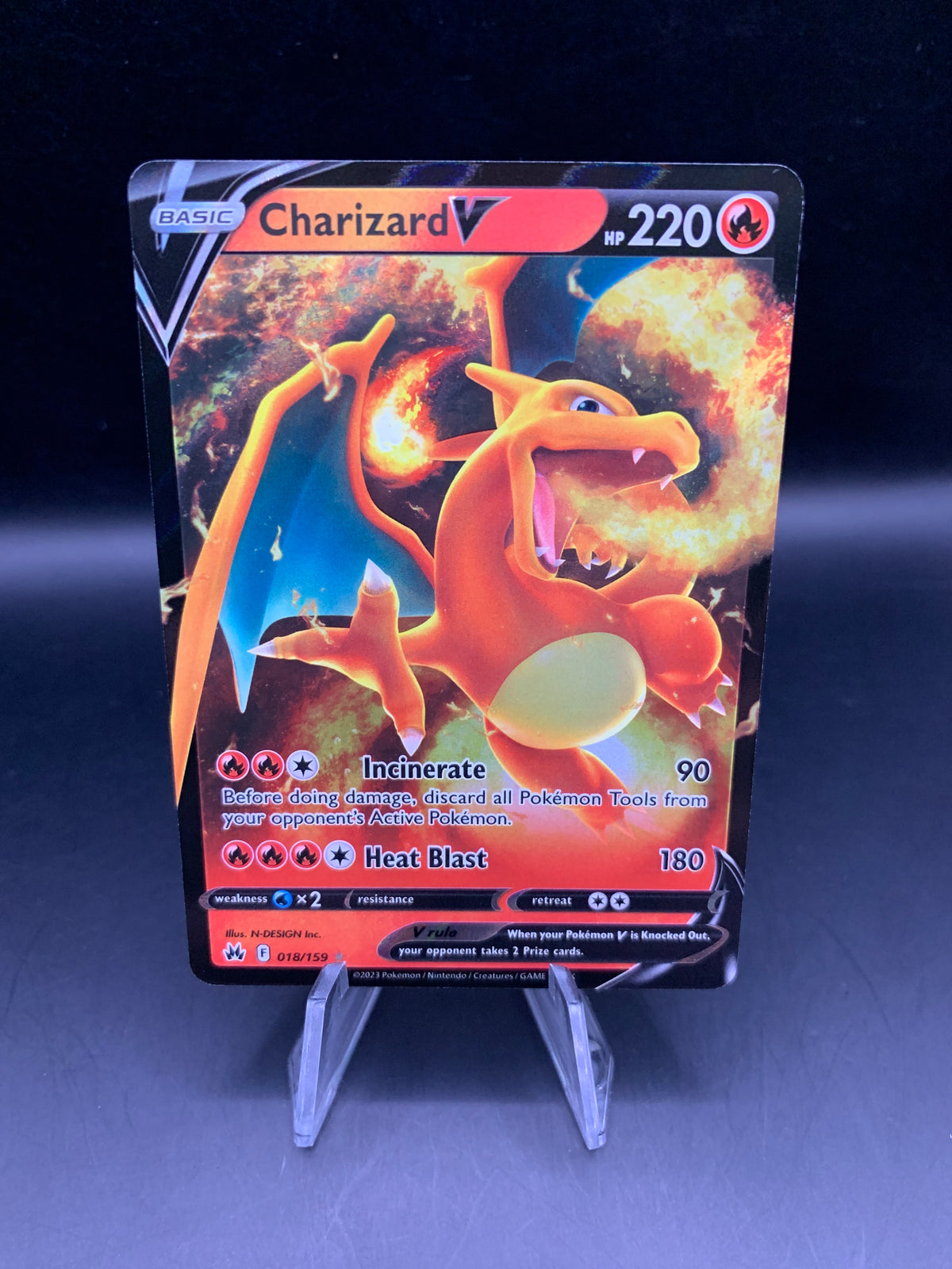 Pokémon TCG: 2023 Charizard V 18/159 S&S: Crown Zenith