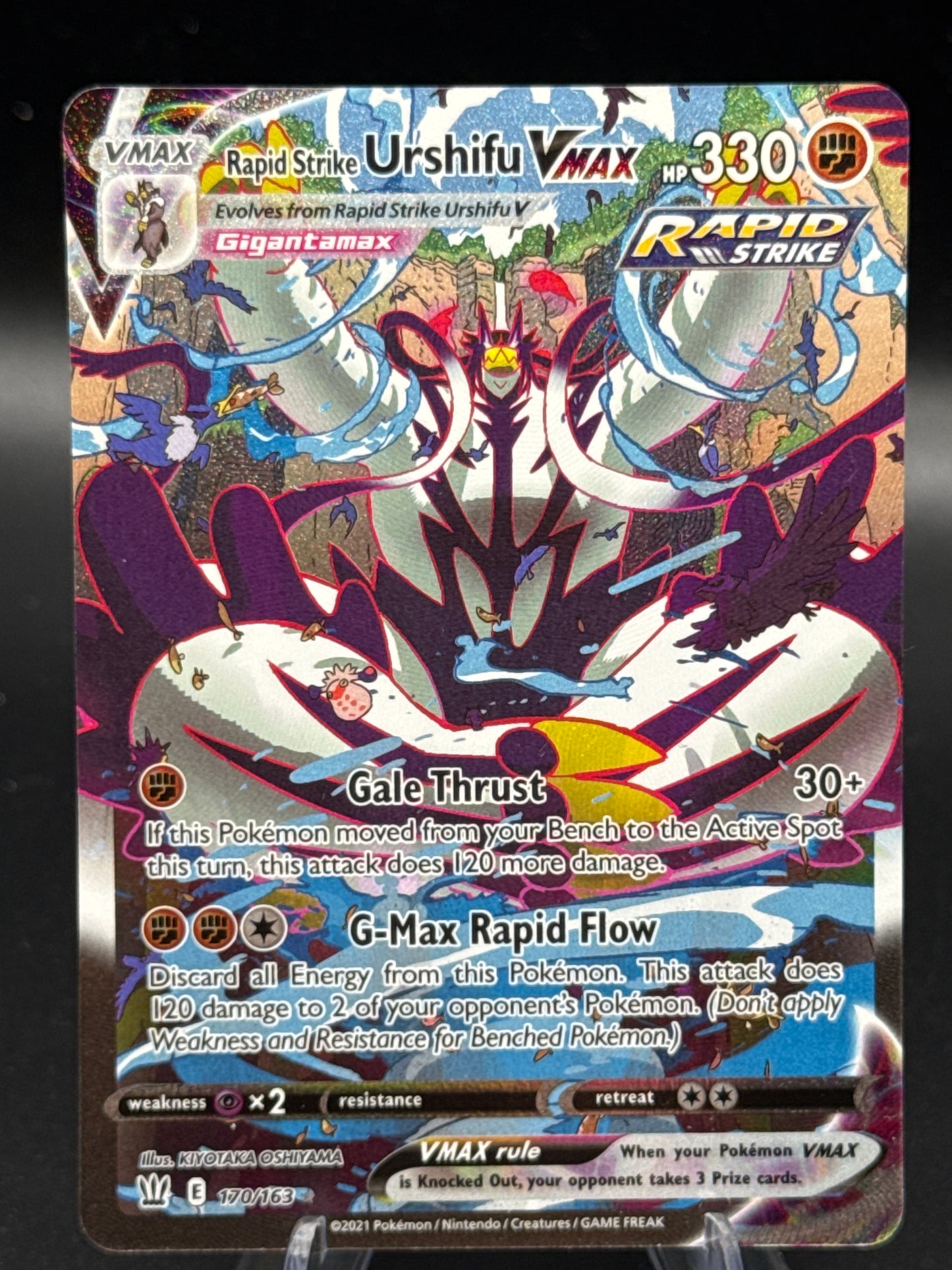 Pokémon TCG: 2021 Rapid Strike Urshifu Vmax 170/163 SWSH: Battle Styles Alt Art