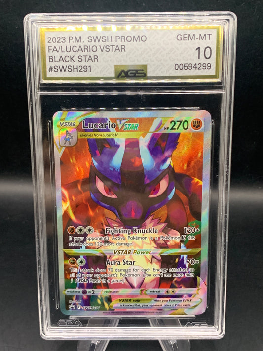 AGS 10 Pokémon TCG: 2023 Lucario Vstar SWSH291 Sword & Sheild Promos
