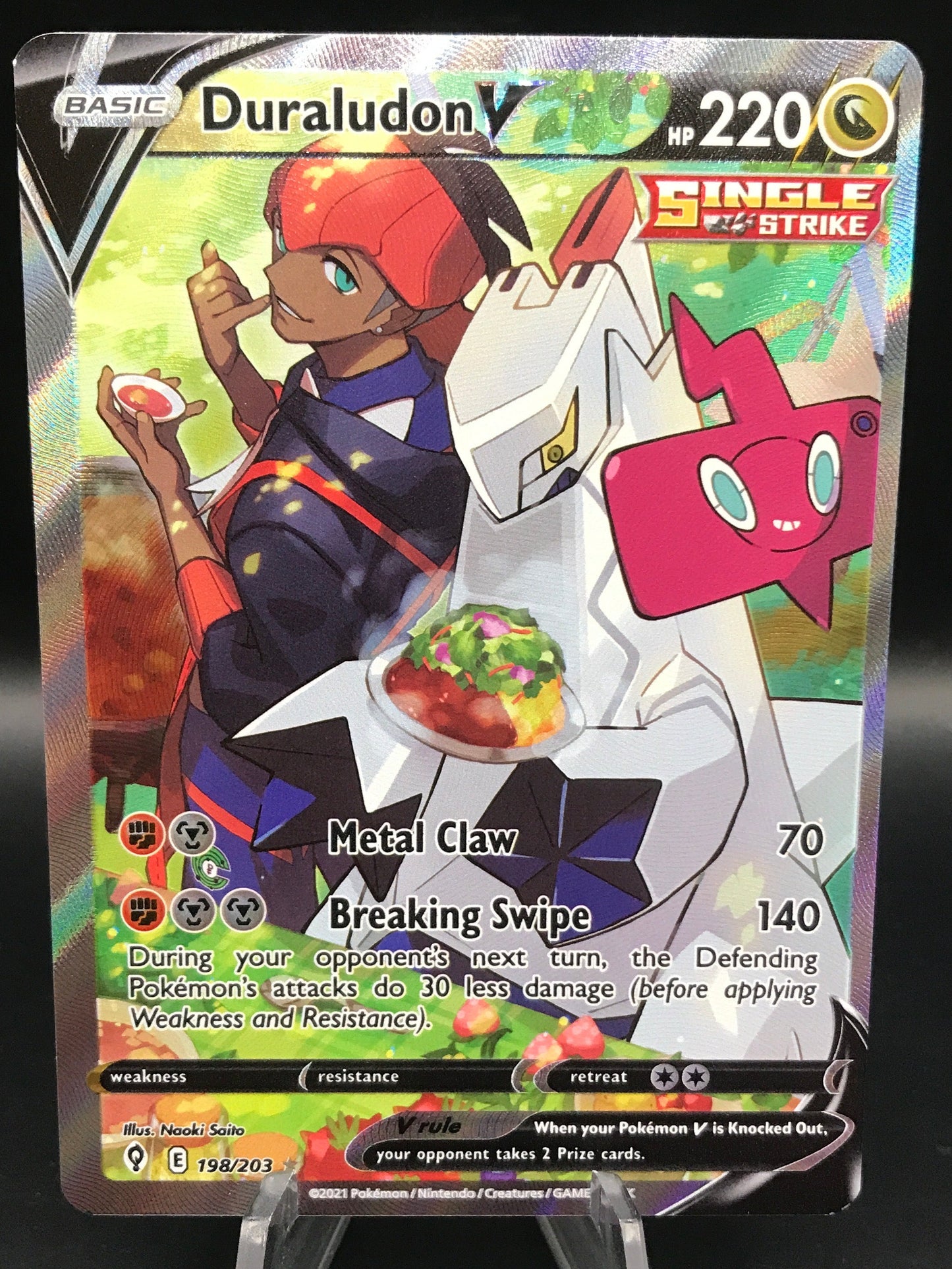 Pokémon TCG: 2021 Duraludon V 198/203 Evolving Skies Alt Art