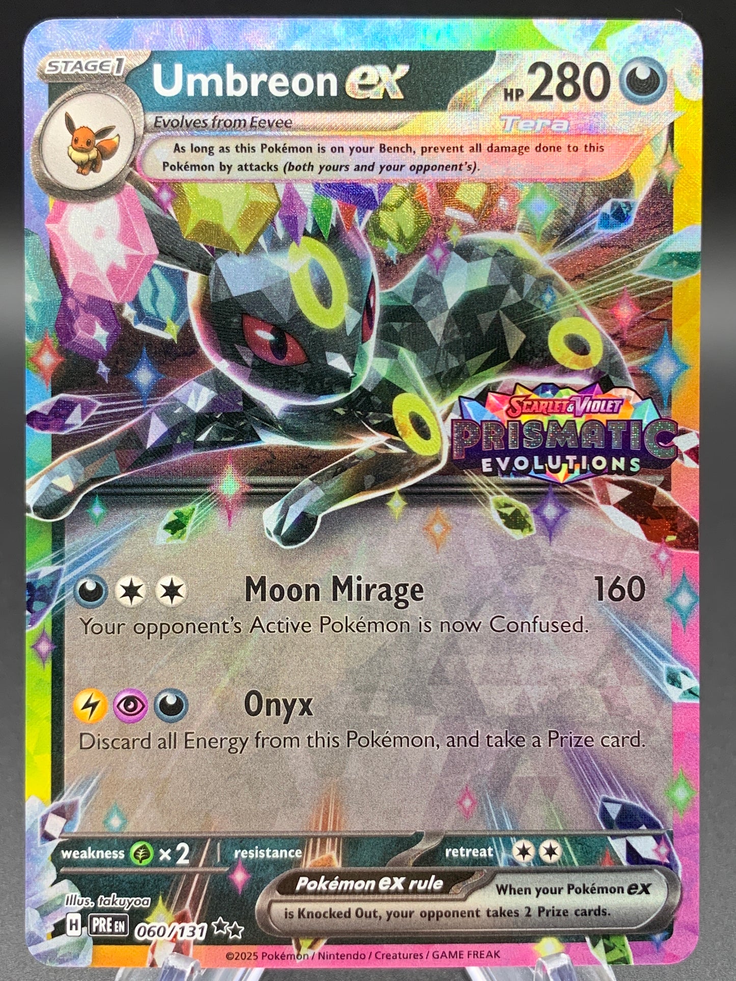 Pokémon TCG: 2025 Umbreon ex - 060/131 - SV: Prismatic Evolutions Stamped