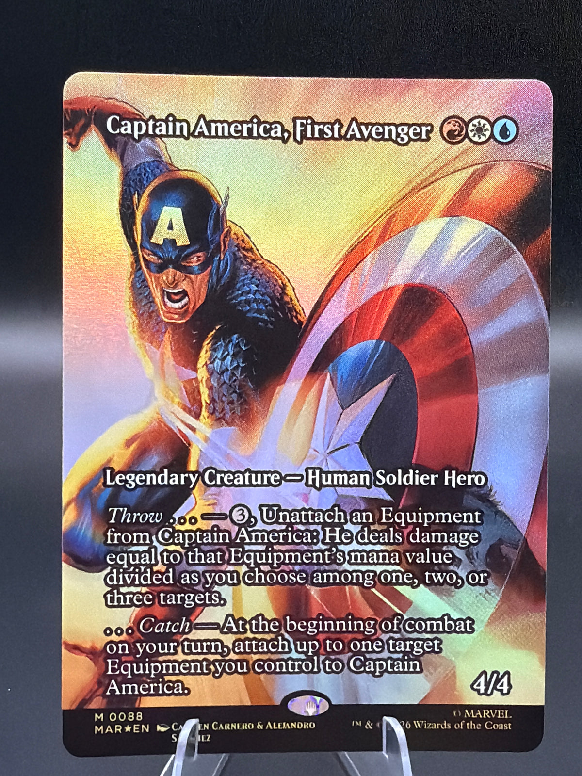 MTG TCG: 2026 Captain America, First Avenger (Borderless) (Foil) - 0088 - Marvel Universe Eternal-Legal (MAR)