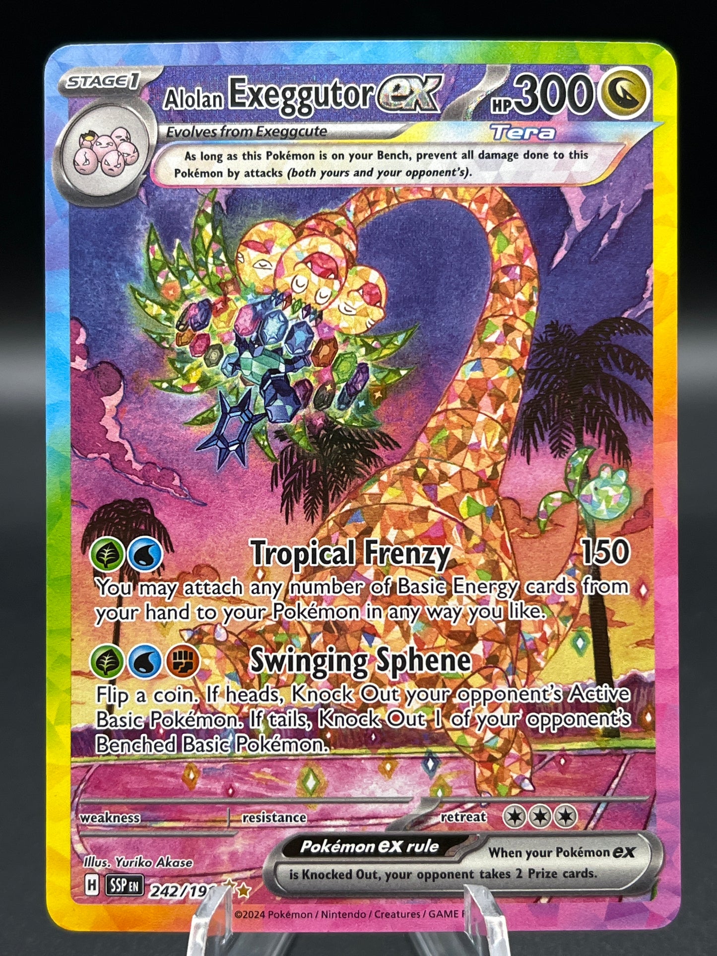 Pokémon TCG: 2024 Alolan Exeggutor ex 242/191 SV: Surging Sparks