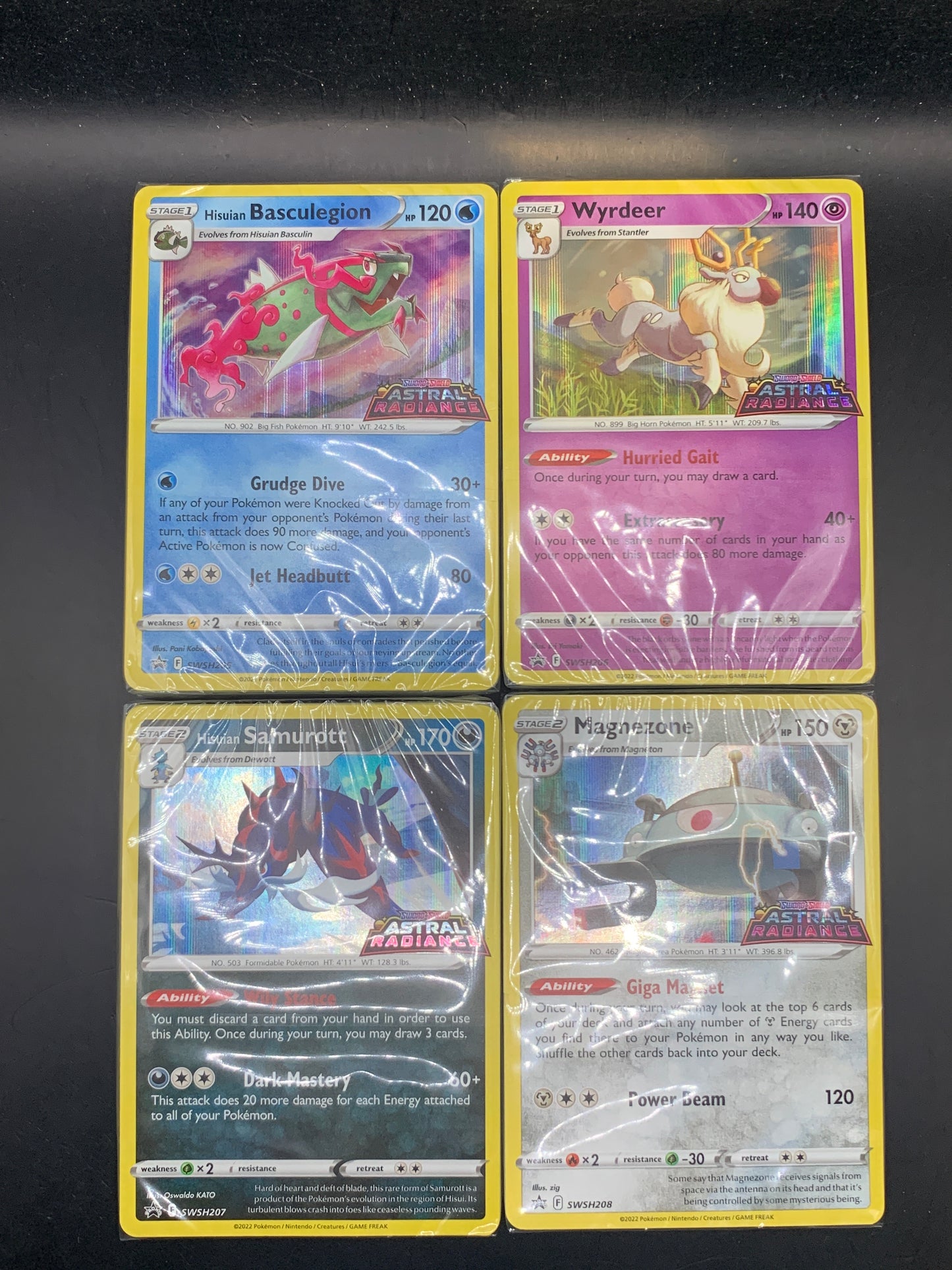 Pokémon TCG: Astral Radiance [Set of 4] SWSH: Sword & Shield Sealed Promo Cards (Hisuian Basculegion, Wyrdeer, Hisuian Samurott, and Magnezone)