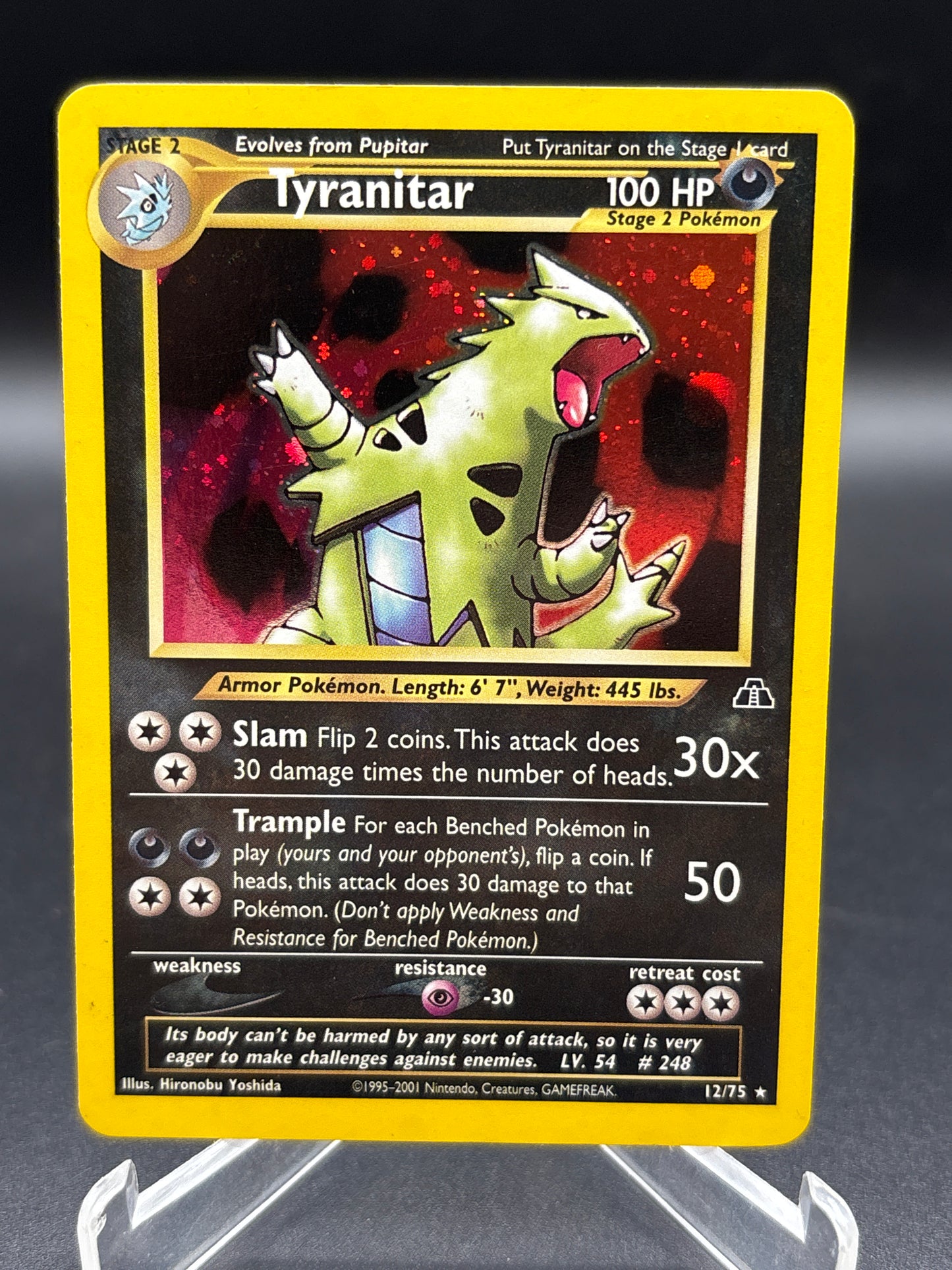 Pokémon TCG: 2001 Tyranitar 12/75 Neo Discovery Holo