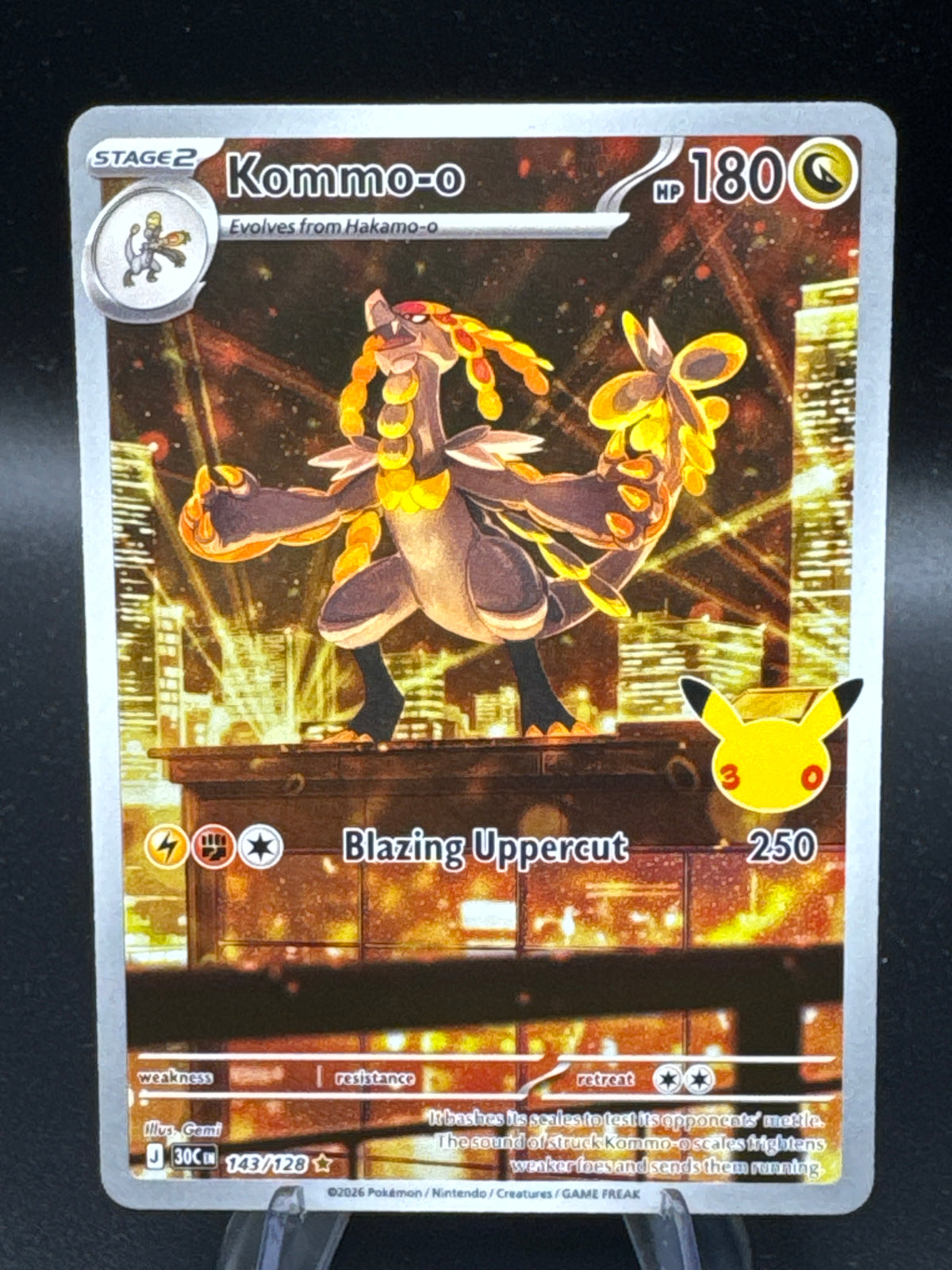 Pokémon TCG: 2026 Kommo-o 143/128 - ME: 30th Celebration Classic Collection (30C)