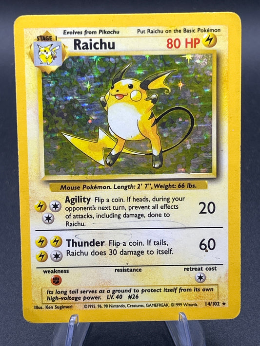 Pokémon TCG: 1999 Raichu 14/102 Base Set Holo