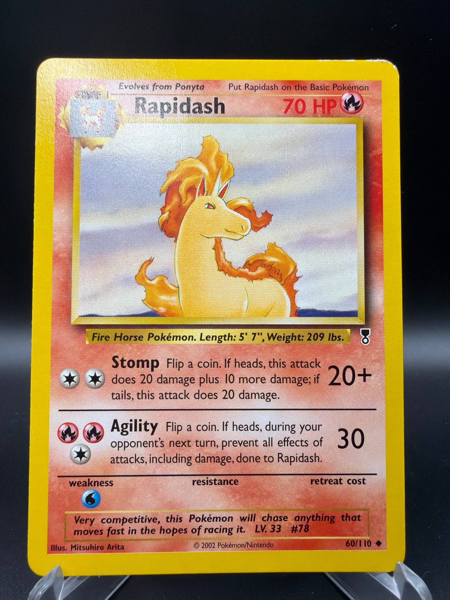 Pokémon TCG: 2002 Rapidash 60/110 Legendary Collection