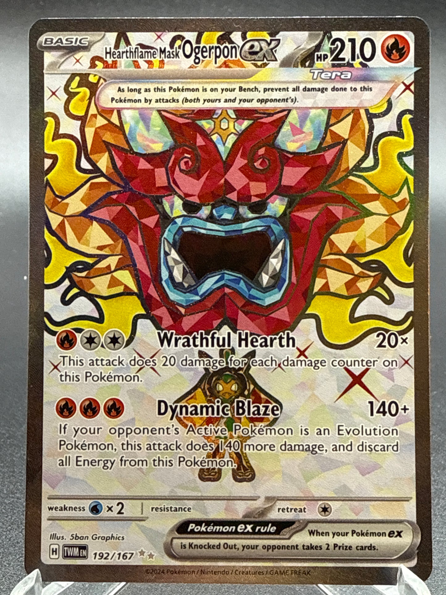 Pokémon TCG: 2024 Hearthflame Mask Ogerpon ex 192/167 SV: Twilight Masquerade