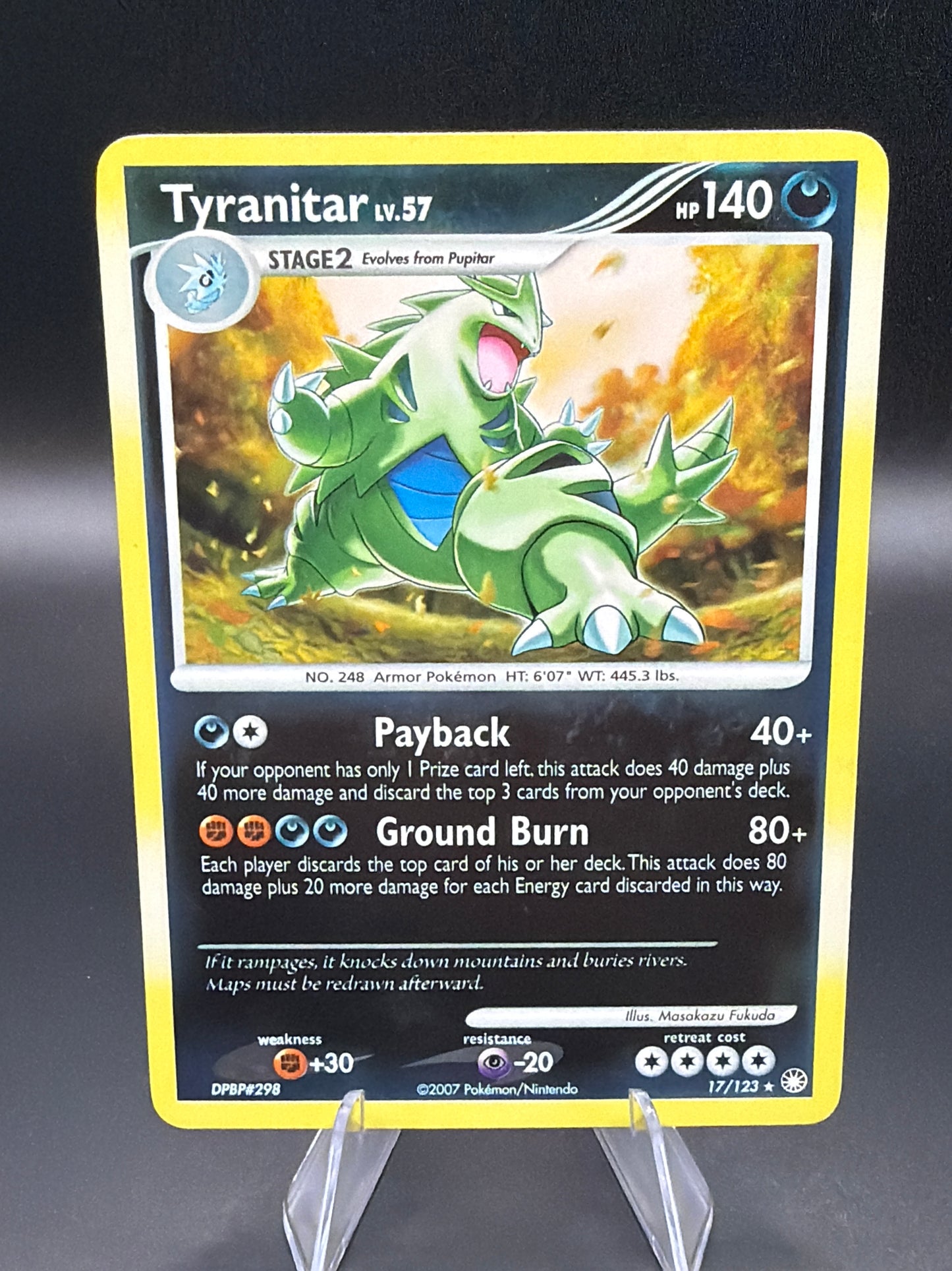 Pokémon TCG: 2007 Tyranitar 17/123 Mysterious Treasures Reverse Holo