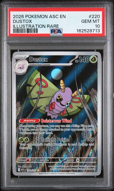 PSA 10 Pokémon TCG: 2026 Dustox - 220/217 - ME: Ascended Heroes