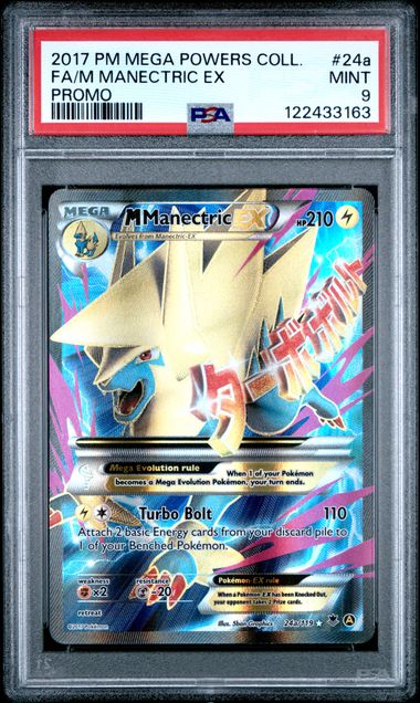 PSA 9 Pokémon TCG: 2017 POKEMON MEGA POWERS COLLECTION PROMO #24a FA/M MANECTRIC EX PROMO