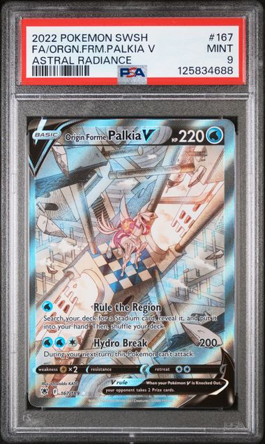 PSA 9 Pokémon TCG: 2022 Origin Forme Palkia V 167/189 - Astral Radiance