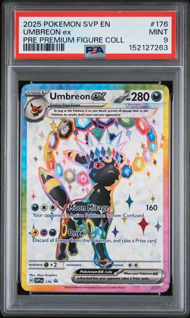 PSA 9 Pokémon TCG: 2025 Umbreon Ex 176 - Promo Pre Premium Figure Collection