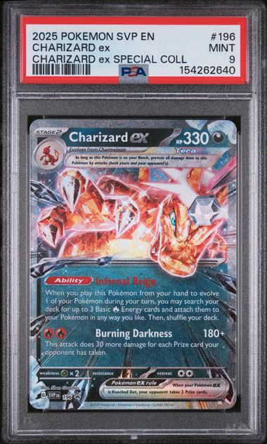 PSA 9 Pokémon TCG: 2025 Charizard EX 196 Promo