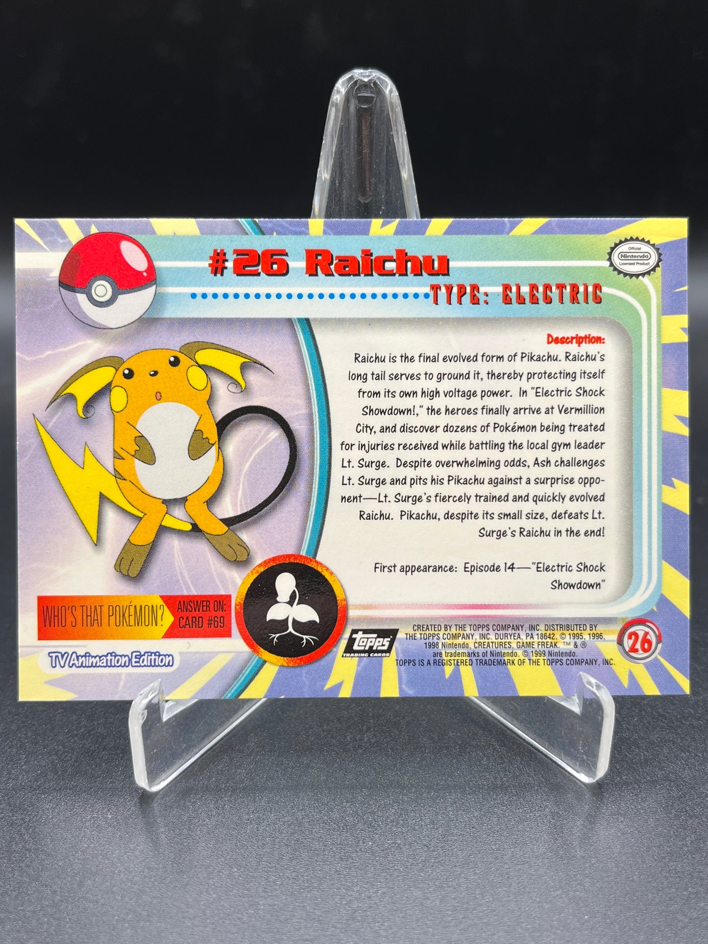 Pokémon TCG: 2000 Raichu - #26 - Topps Chrome Pokemon TV