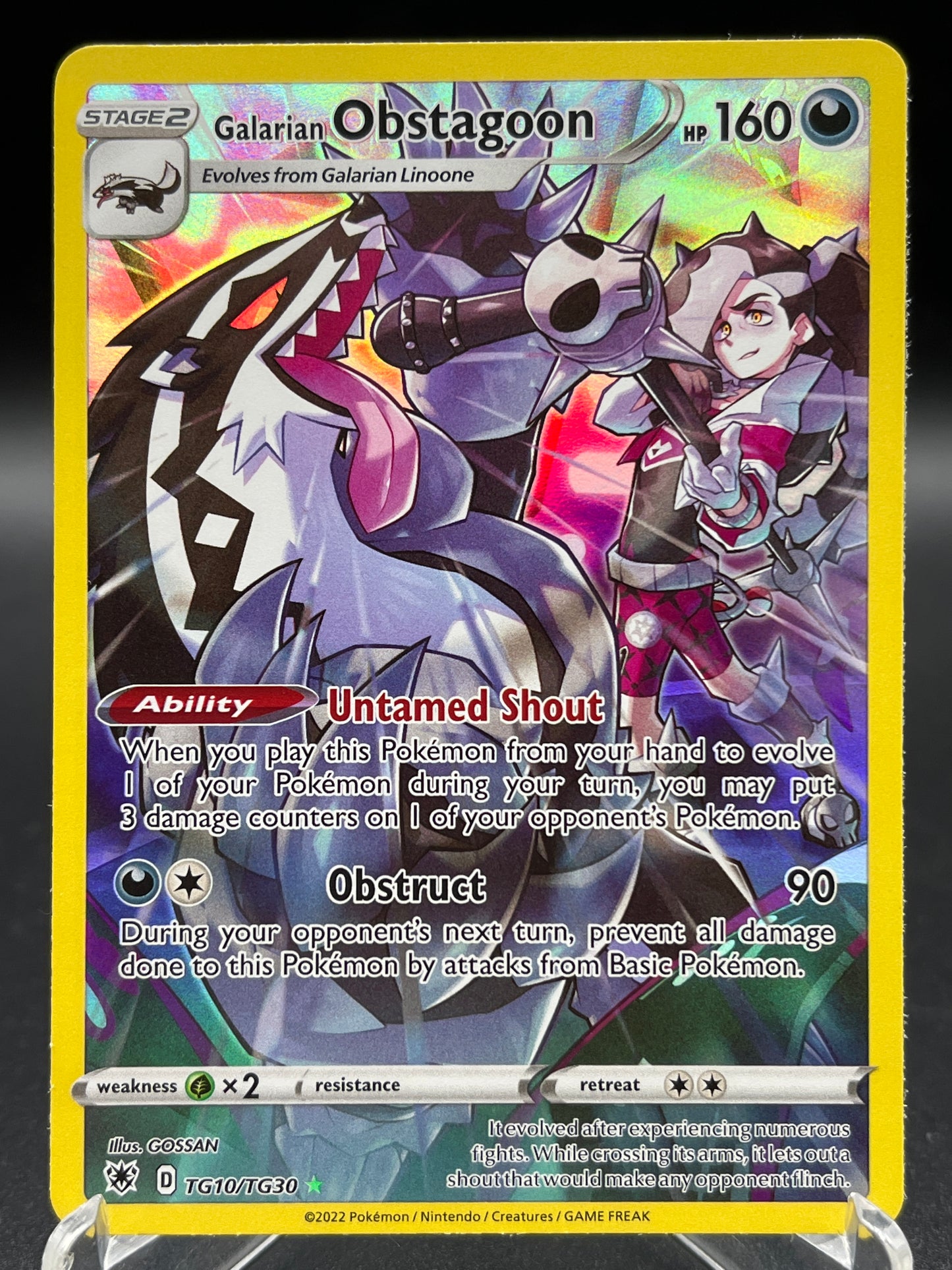 Pokémon TCG: 2022 Galarian Obstagoon - TG10/TG30 - SWSH: Astral Radiance Trainer Gallery