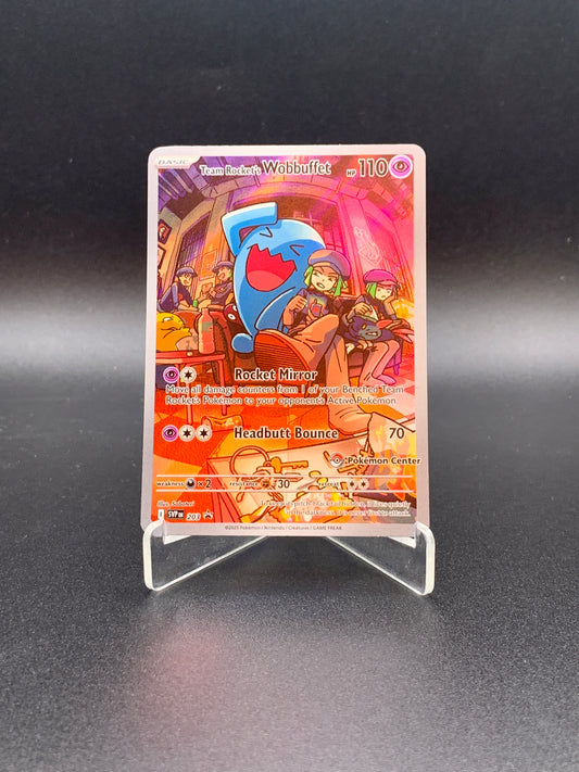 Pokémon TCG: 2025 Team Rocket's Wobbuffet 203 SVP: Destined Rivals Pokemon Center ETB Promo
