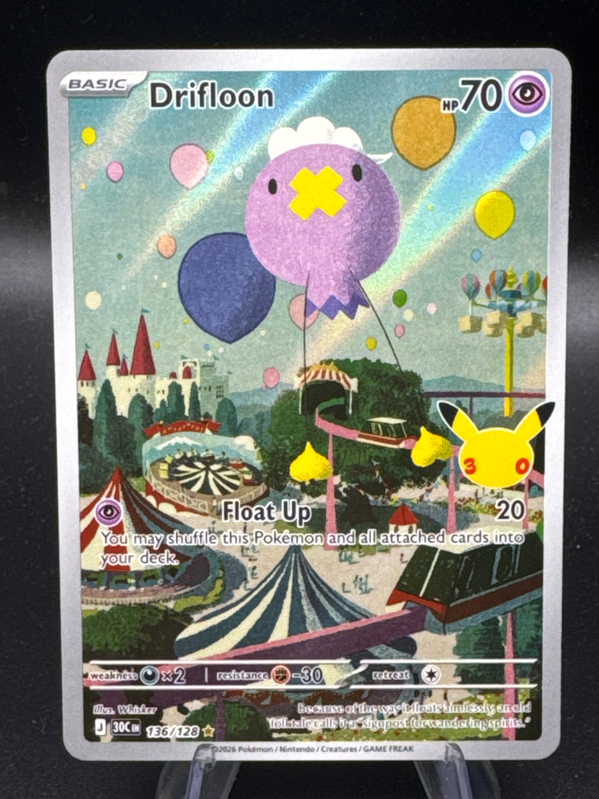 Pokémon TCG: 2026 Drifloon 136/128 - ME: 30th Celebration Classic Collection (30C)