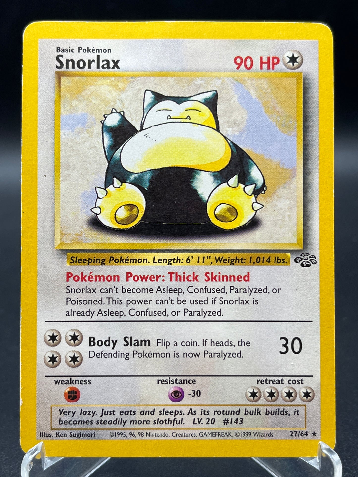 Pokémon TCG: 1999 Snorlax - 27/64 - Jungle Unlimited