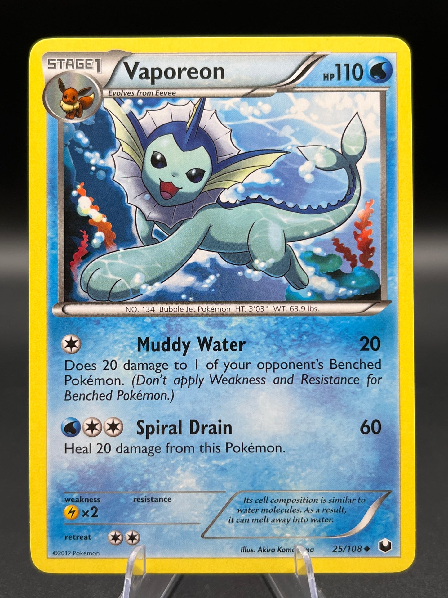 Pokémon TCG: 2012 Vaporeon 25/108 - Dark Explorers