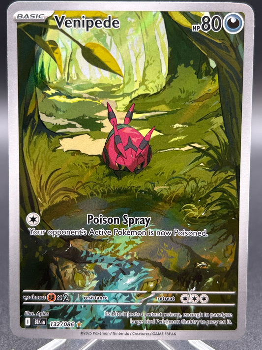 Pokémon TCG: 2025 Venipede 132/086 SV: Black Bolt