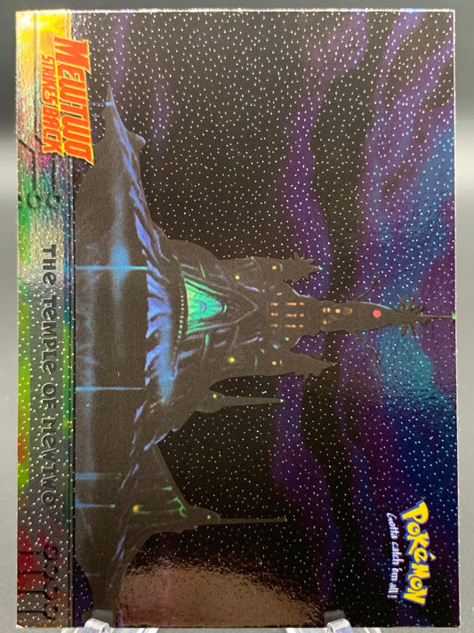 Pokémon TCG: Topps Pokémon The Temple of Mewtwo - #18 - Mewtwo Strikes Back Movie Animation Edition Holo Textured
