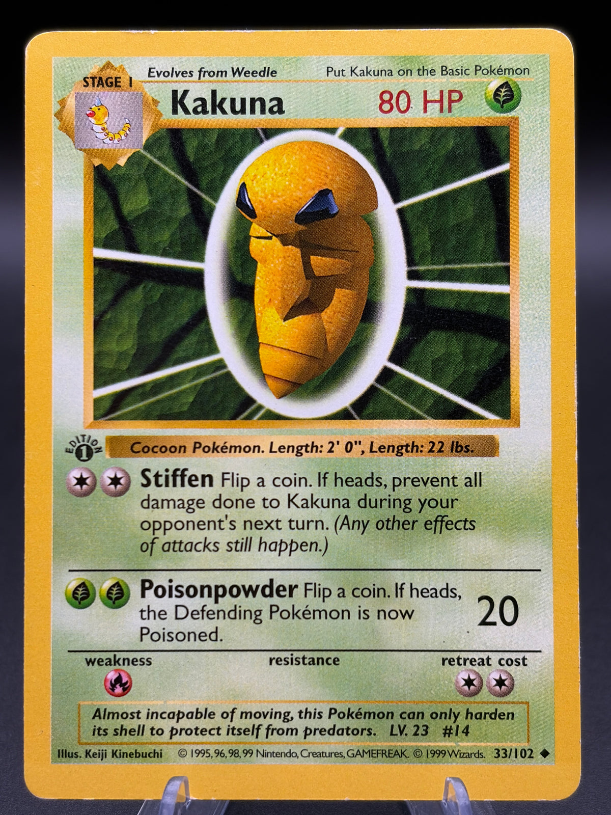 Pokemon TCG - Kakuna - Base Set (Shadowless) (BSS) First Edition