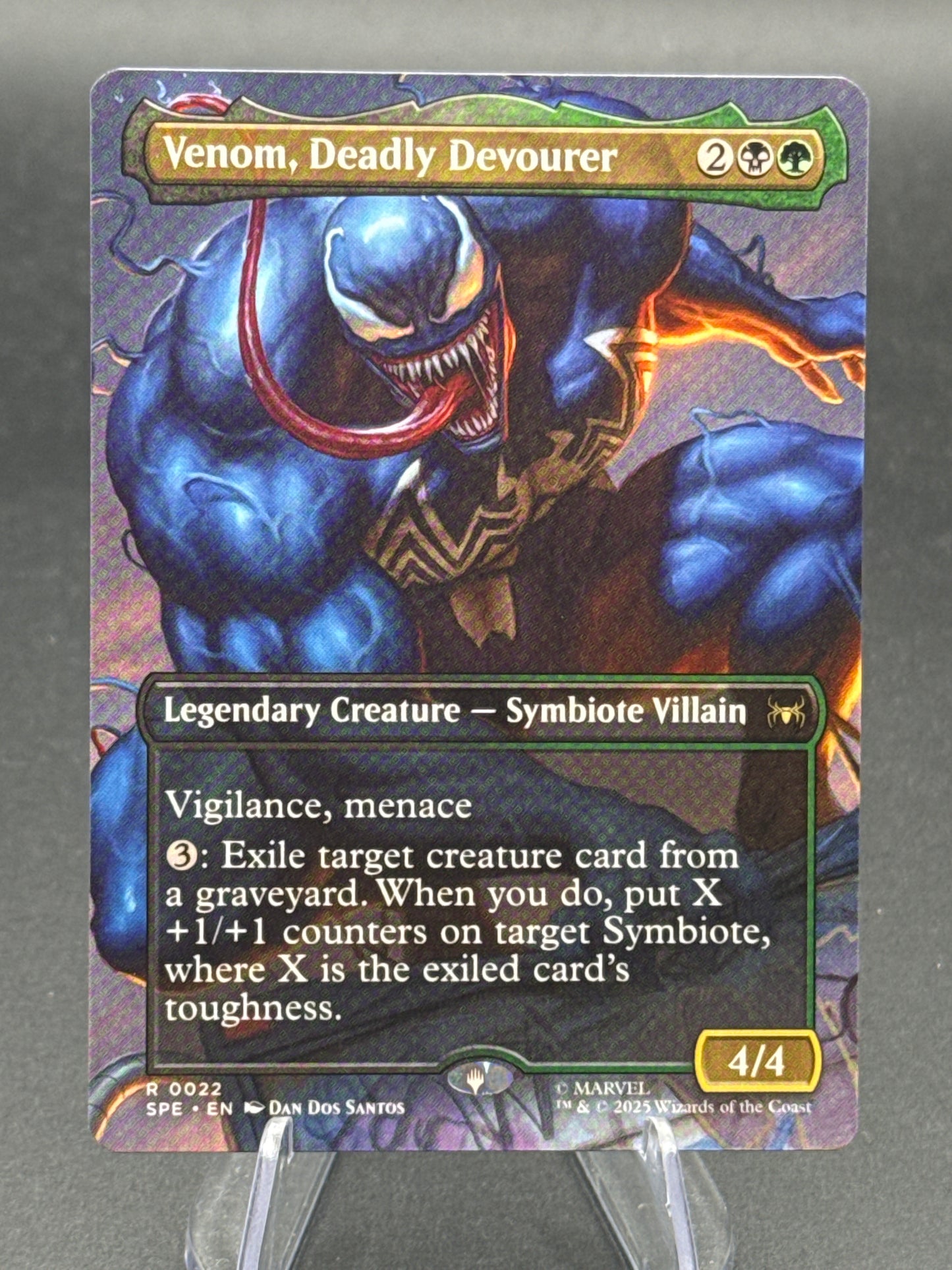 MTG TCG: Venom, Deadly Devourer R 0022 (Borderless) - Marvel's Spider-Man: Eternal-Lega