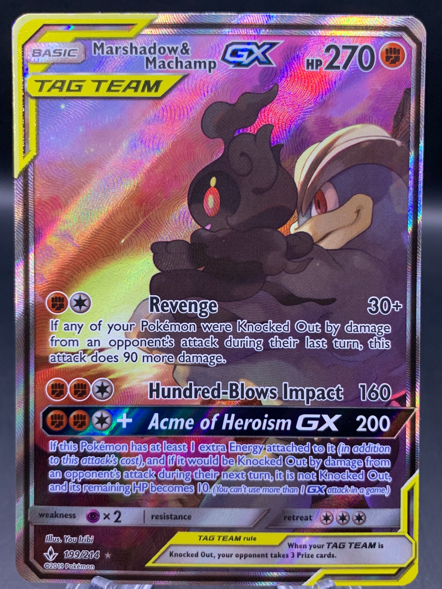 Pokémon TCG: 2019 Marshadow & Machamp GX - 199/214 - Unbroken Bonds Secret