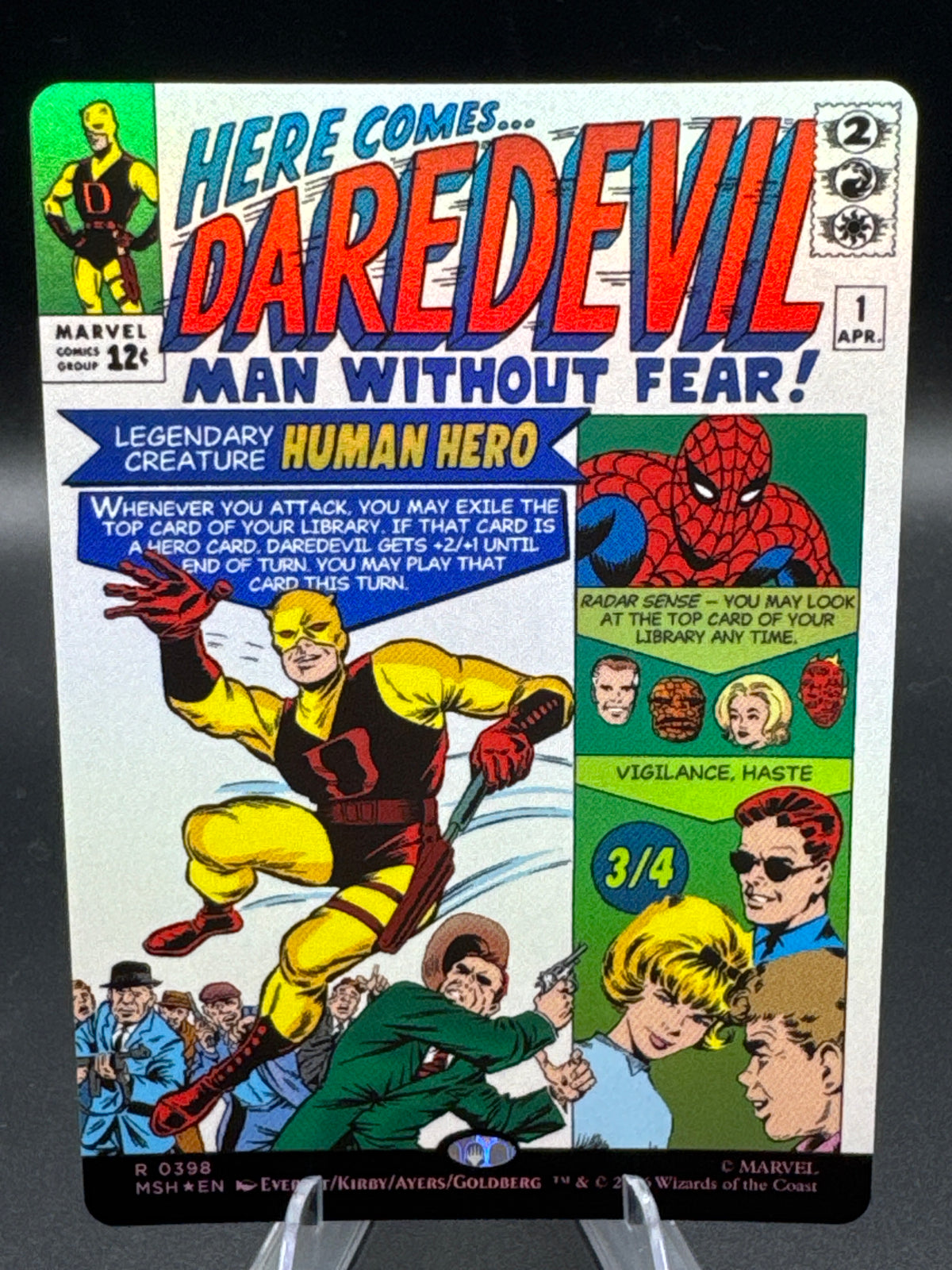 MTG TCG: 2026 Daredevil, Man Without Fear (Borderless) - 0398 - Marvel Super Heroes (MSH)