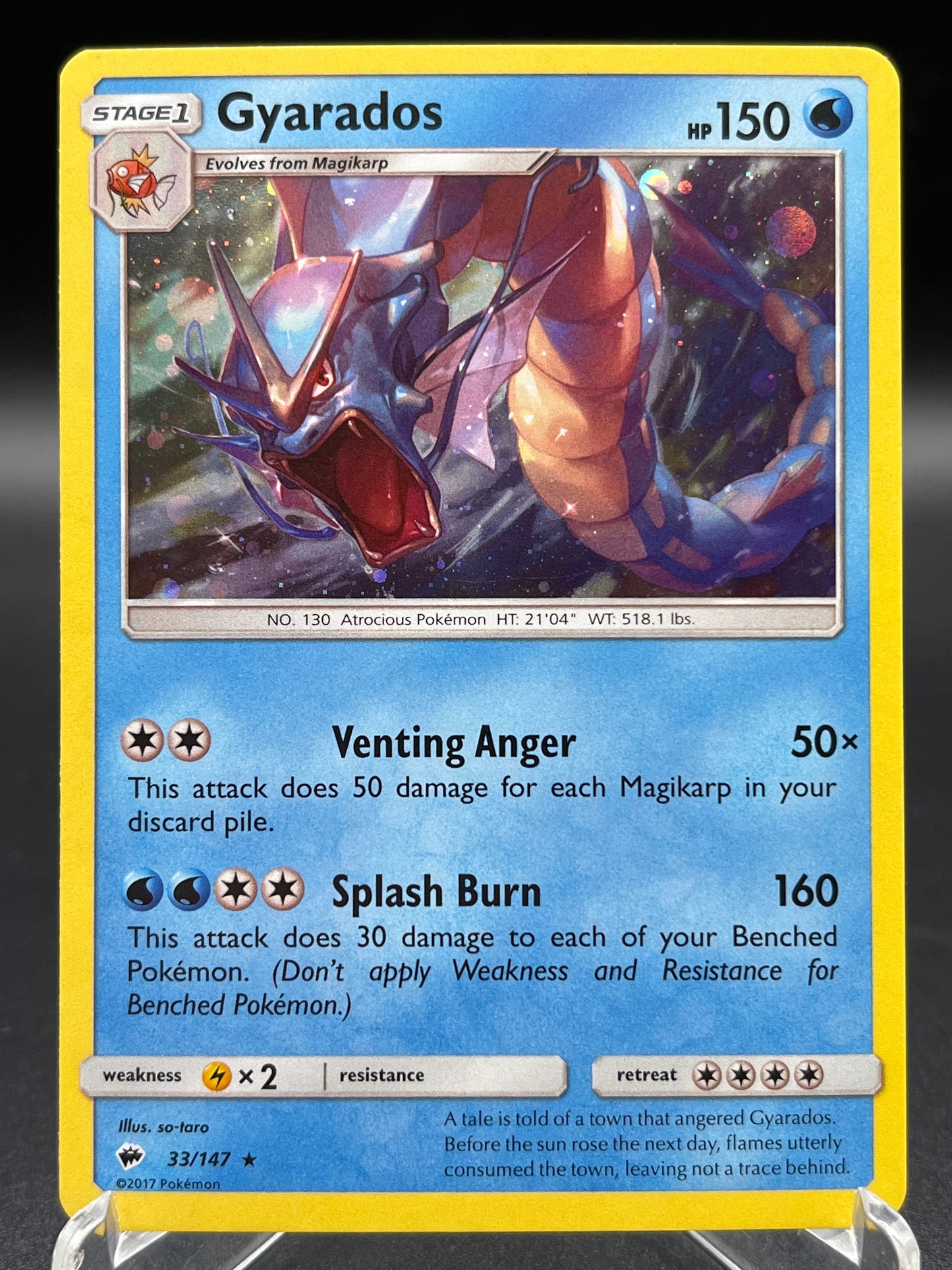 Pokémon TCG: 2017 Gyarados (Cosmo Holo) 33/147 Blister Exclusives