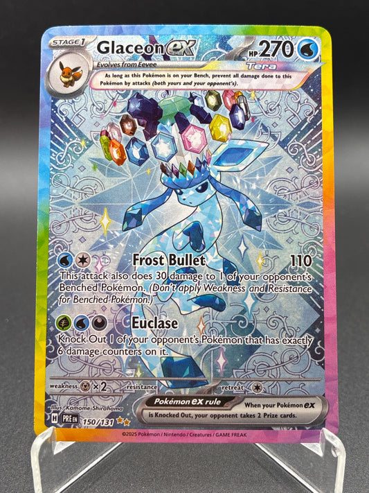 Pokémon TCG: 2025 Glaceon ex 150/131 SV: Prismatic Evolutions