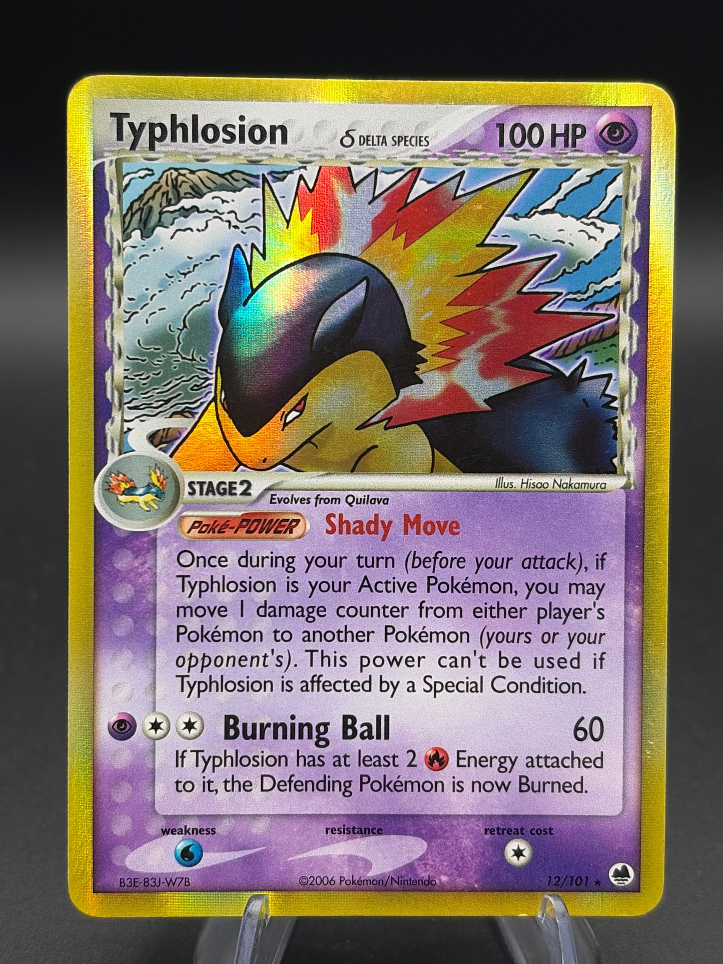 Pokémon TCG: 2006 Typhlosion - Delta Species - 12/101 - Dragon Frontiers Holo