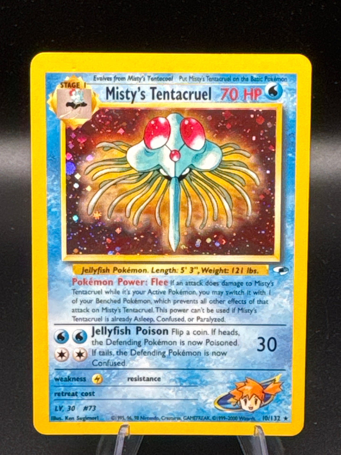Pokémon TCG: 1995 Misty's Tentacruel 10/132 Gym Heroes Unlimited Holo