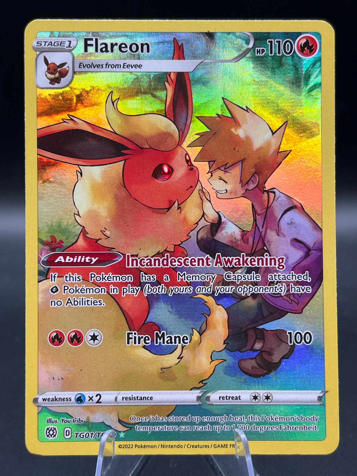 Pokémon TCG: Flareon TG01/TG30 - SWSH09: Brilliant Stars Trainer Gallery