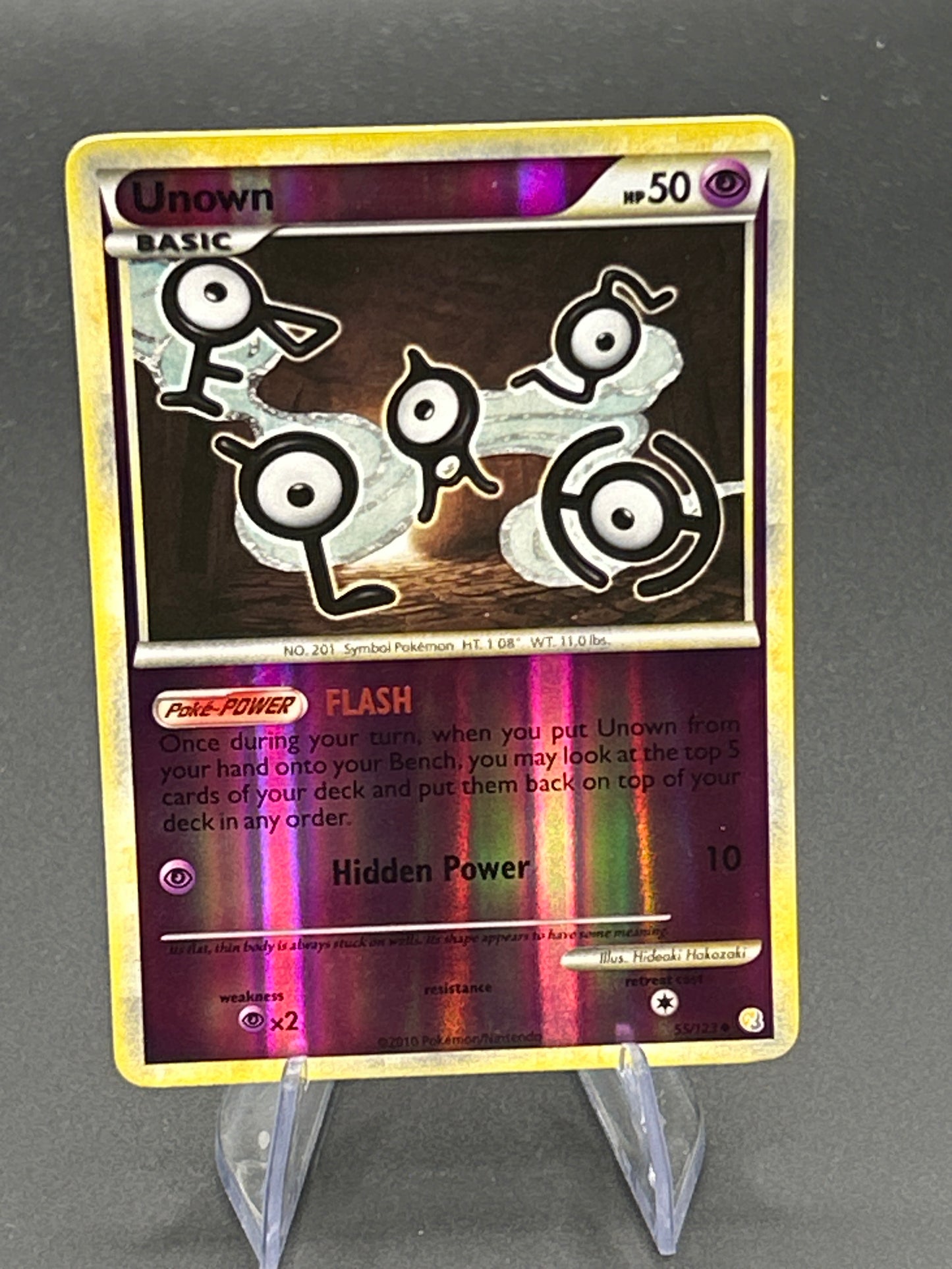 Pokémon TCG: 2010 Unown 55/123 - HeartGold SoulSilver - Reverse Holo